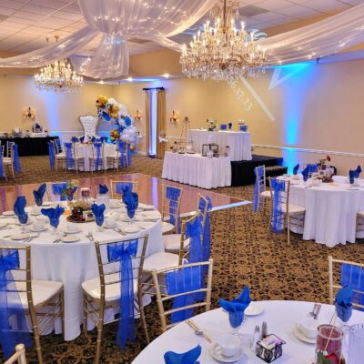 Quinceanera table settings and room set up